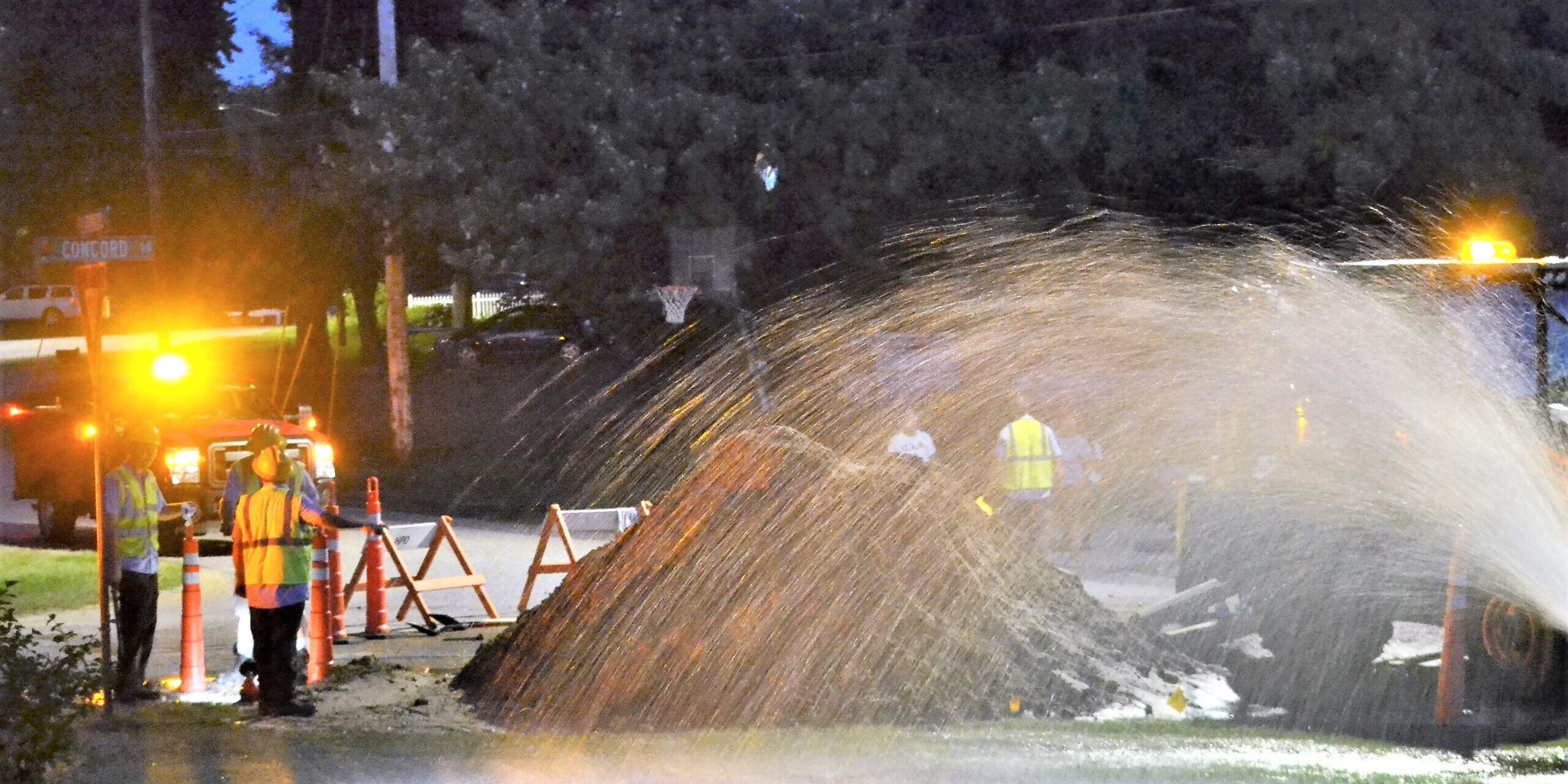 water mains burst
