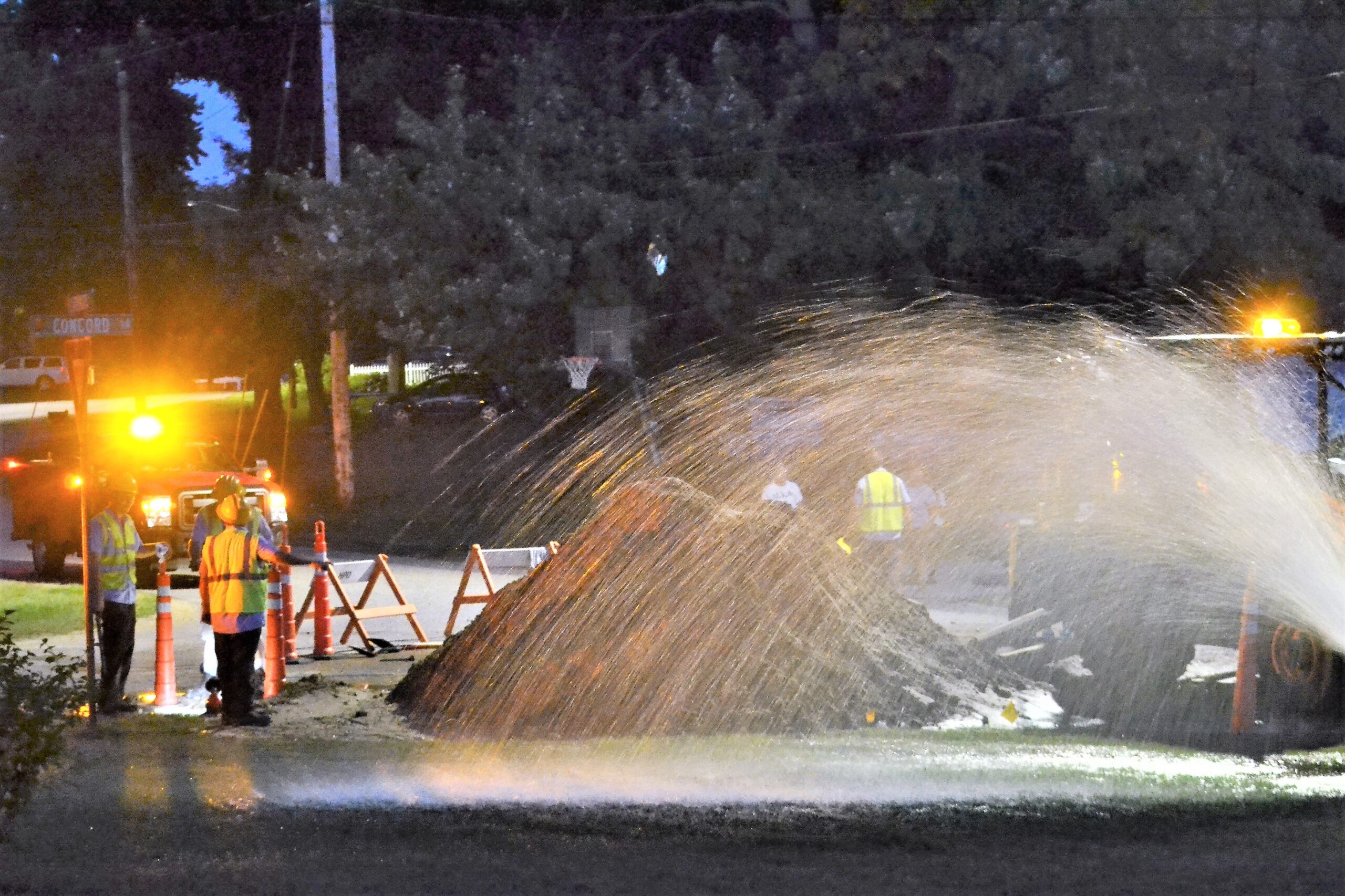 water mains burst